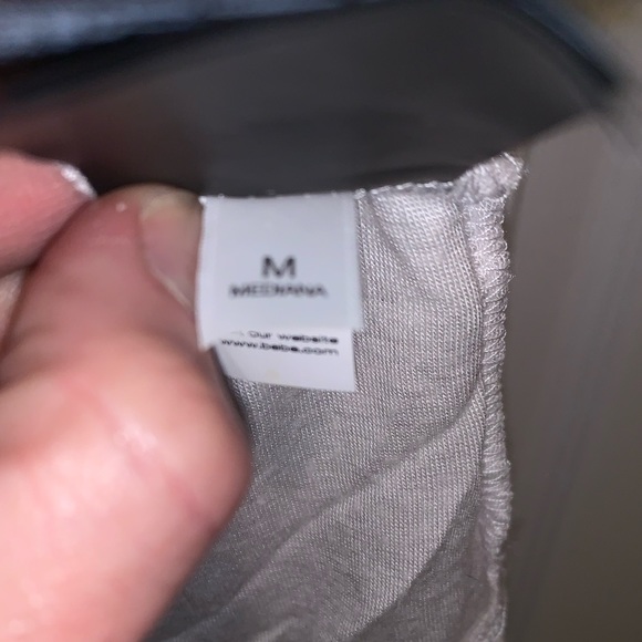 Bebe High/Low Deep-V Midi Dress - Picture 5 of 8